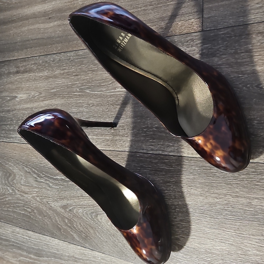 Stuart Weitzman Tortoiseshell High Heels Size 9.5 - Picture 4 of 8